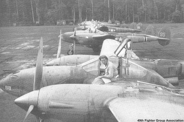 P-38s of the 9th FS, 49th FG