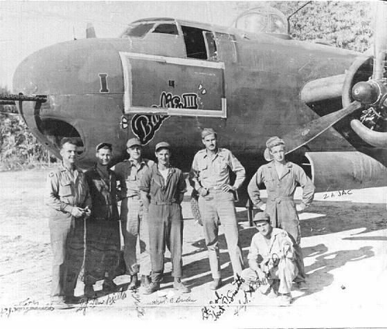 Chuck and crew with B-25H, Barbie III