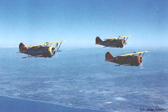 Three F3F-3 fighters
