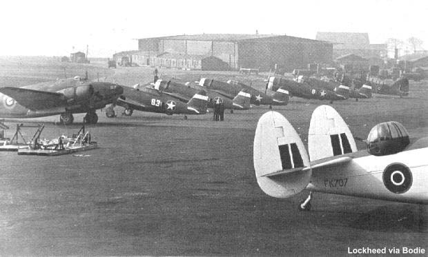 New P-47C's after being assembled in Britain.