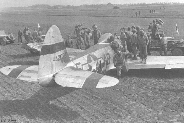 P-47D belly landing