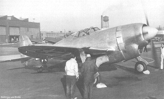 The XP-47J after rollout