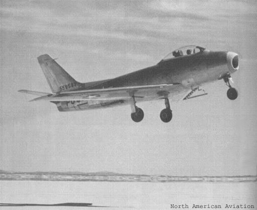 North American's XP-86 taking off