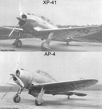 XP-41 to AP-4 comparison
