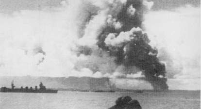 The Japanese warships in front of Tarakan Island, January 1942