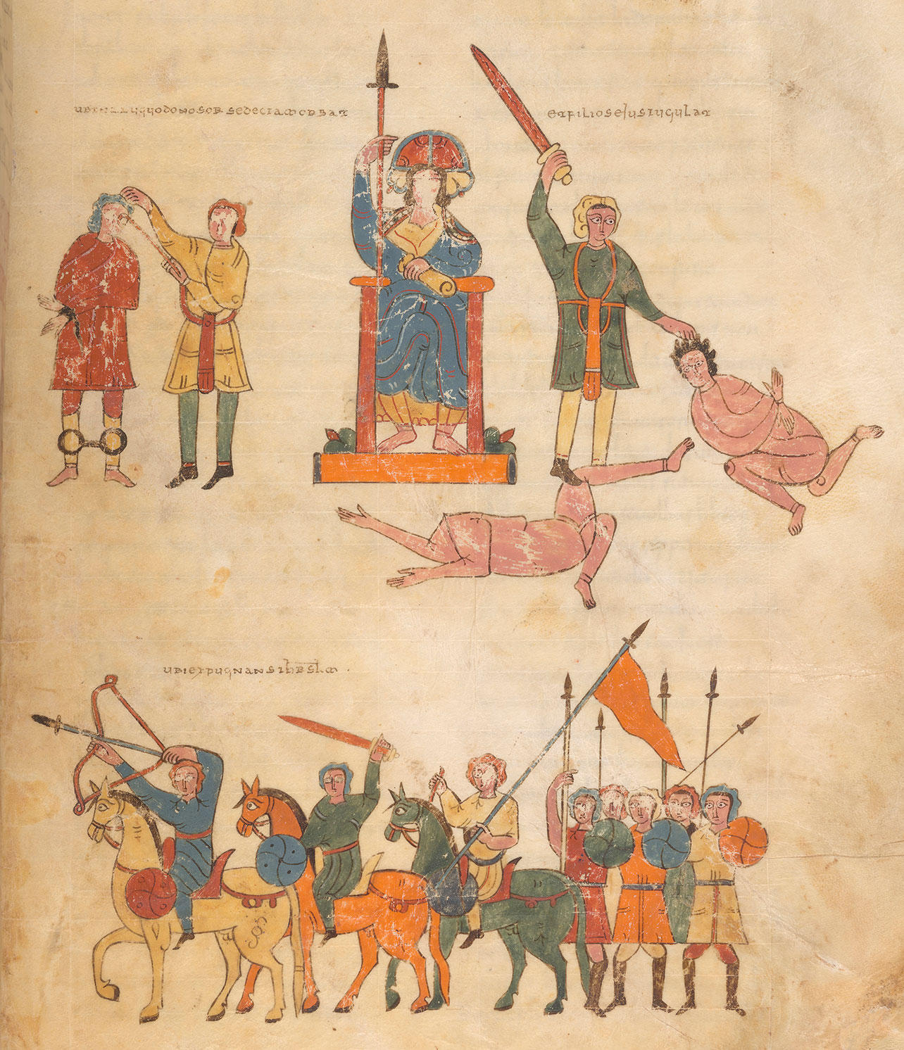 Nebuchadnezzar's Army Besieges Jerusalem. San Miguel Beatus Codex, Beatus of Liébana, Spain.