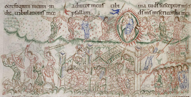 Harley Psalter, f32v