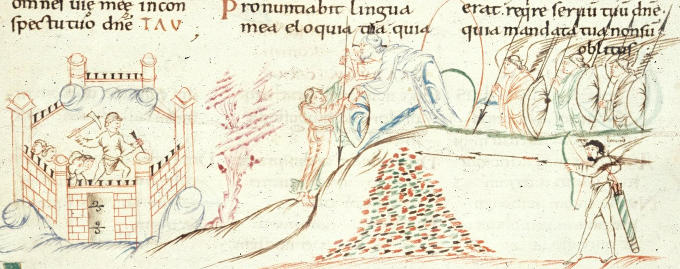 Harley Psalter, f64r
