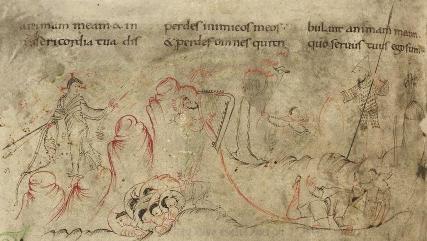 Harley Psalter, f73v