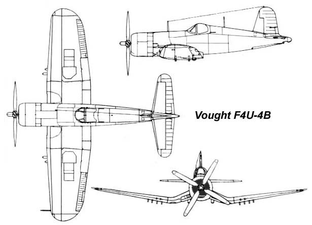 F4U-4 Three View