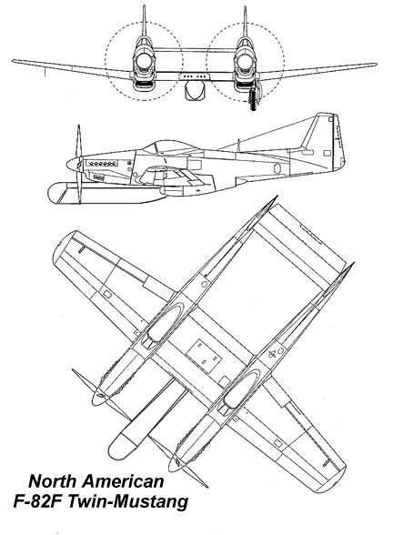 F-82F Three View