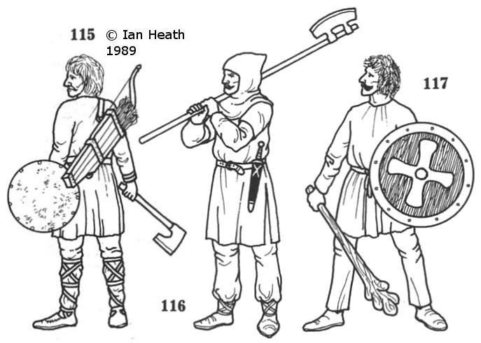 POLISH PEASANT INFANTRYMEN, 11th-13th CENTURIES in 'Armies of Feudal Europe 1066-1300' by Ian Heath