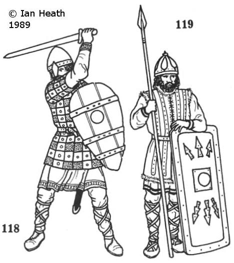 POLISH HEAVY INFANTRYMEN, 11th-12th CENTURIES in 'Armies of Feudal Europe 1066-1300' by Ian Heath
